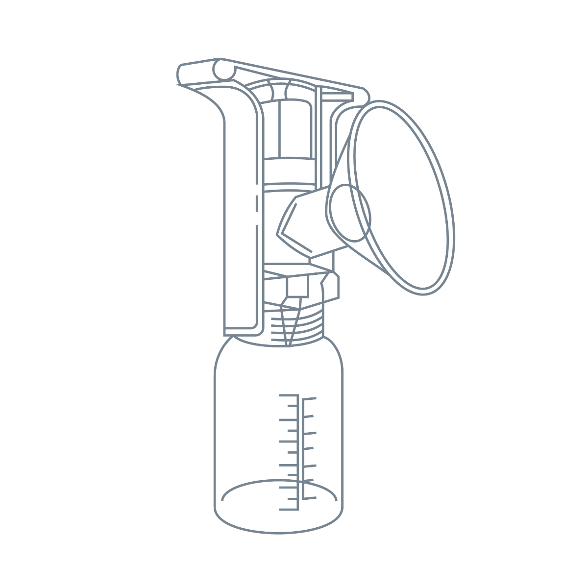 Ameda Manual Breast Pump Kit One-Hand Pump HygieniKit 25mm Flange 17064M