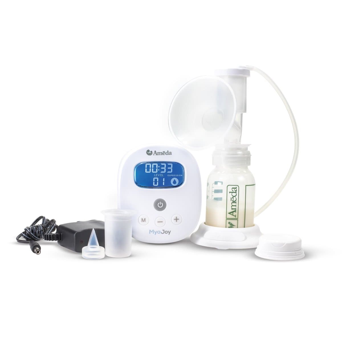 Ameda Mya Joy Single Electric Breast Pump White 1.32lb