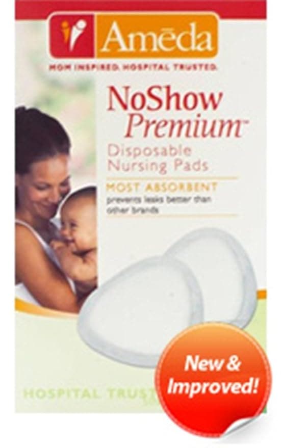 Ameda Noshow Premium Disposable Nursing Pads Leak Prevention Triangular Shape 50-Count