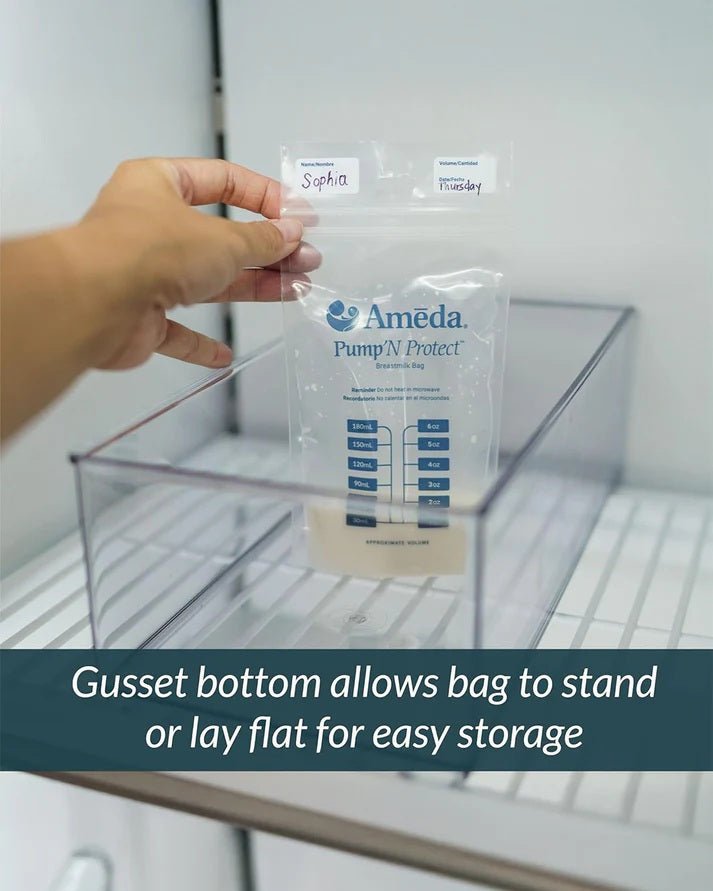 Ameda Pump'N Protect Breastmilk Storage Bag Leak Resistant Pre-Sterilized 150 Count