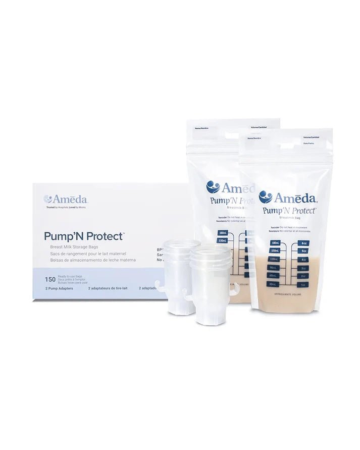 Ameda Pump'N Protect Breastmilk Storage Bag Leak Resistant Pre-Sterilized 150 Count