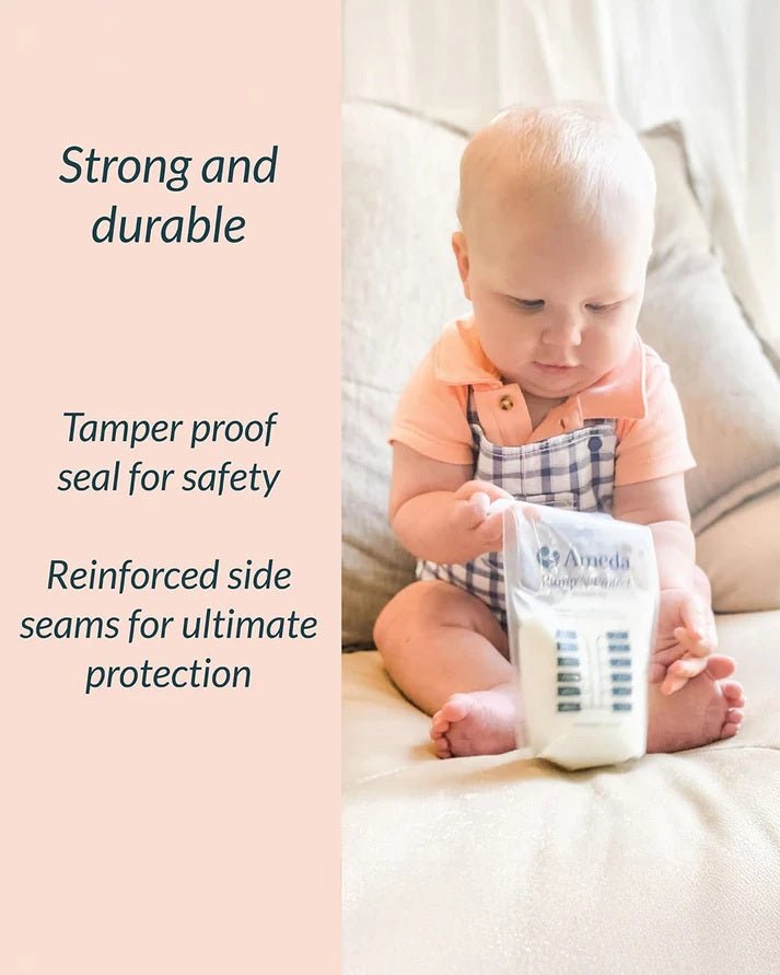 Ameda Pump'N Protect Breastmilk Storage Bag Leak Resistant Pre-Sterilized 150 Count