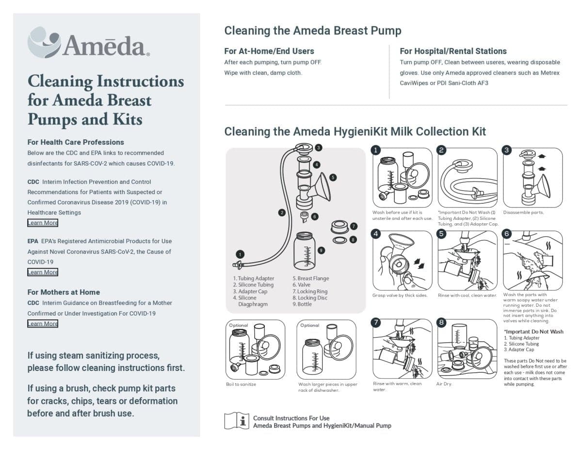 Ameda Purely Yours Ultra Double Electric Breast Pump With Tote Bag