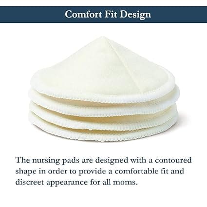 Ameda Washable Breast Pads Contoured Leakage Protection Reusable 4 Count
