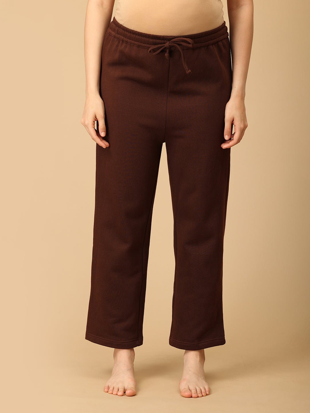  Americano Blaze Maternity and Nursing Hoodie Pajama Set Brown