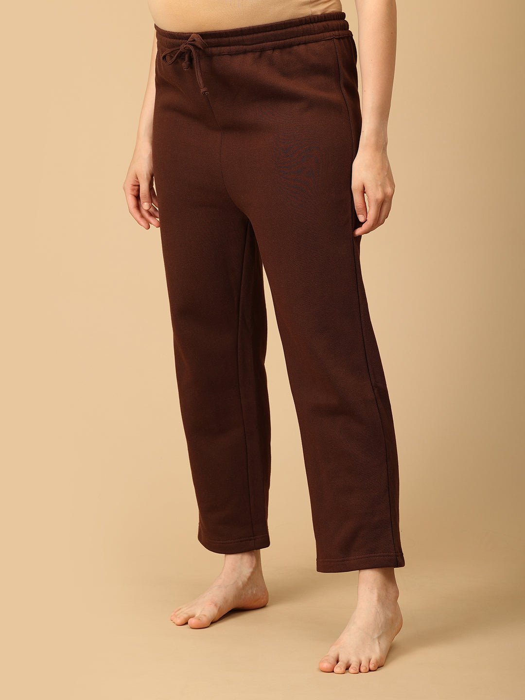  Americano Blaze Maternity and Nursing Hoodie Pajama Set Brown