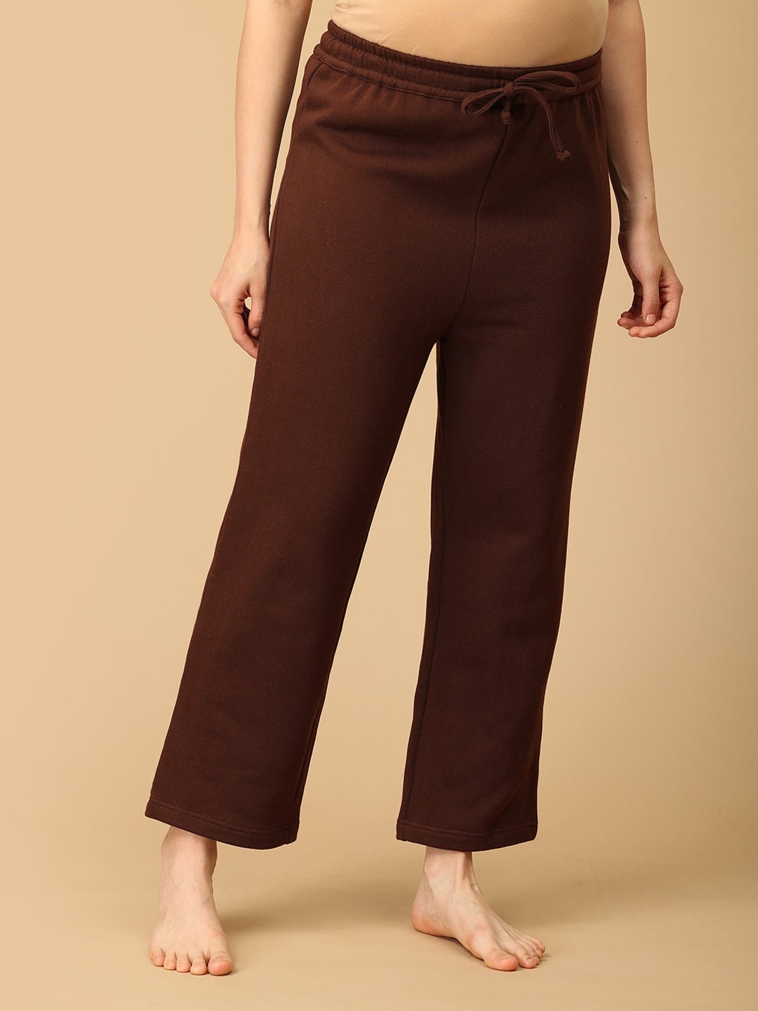  Americano Blaze Maternity and Nursing Hoodie Pajama Set Brown