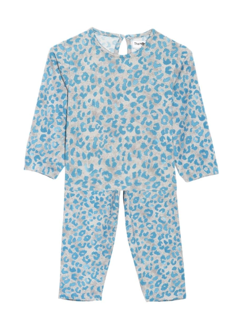 Animal Print Girls Long Sleeve Cotton Casual Set