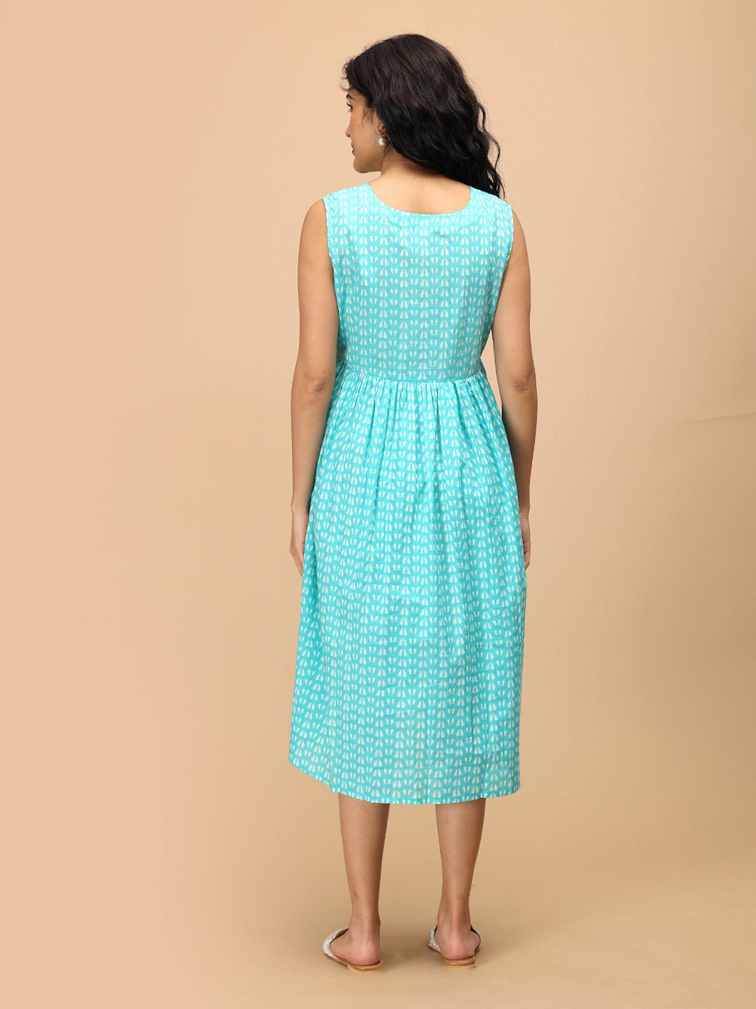  Aqua With It Maternity and Nursing Shacket Dress Aqua