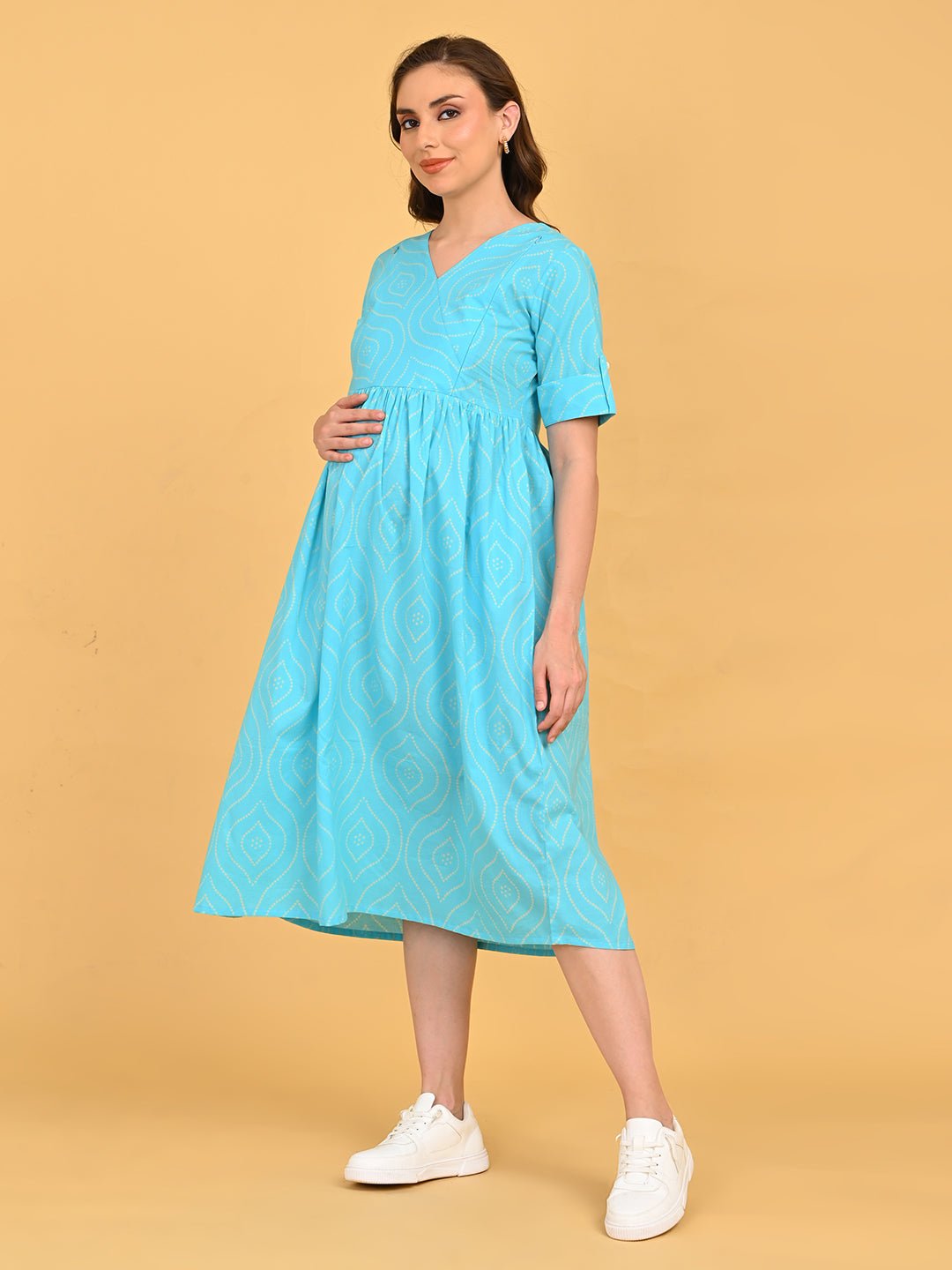  Aquamarine Affair Maternity and Nursing Dress Aqua