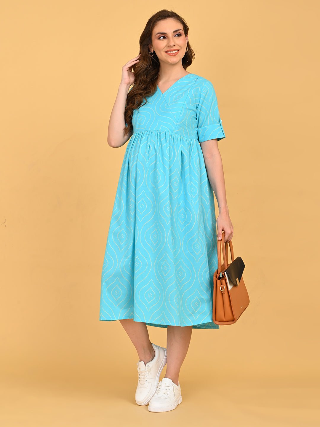  Aquamarine Affair Maternity and Nursing Dress Aqua