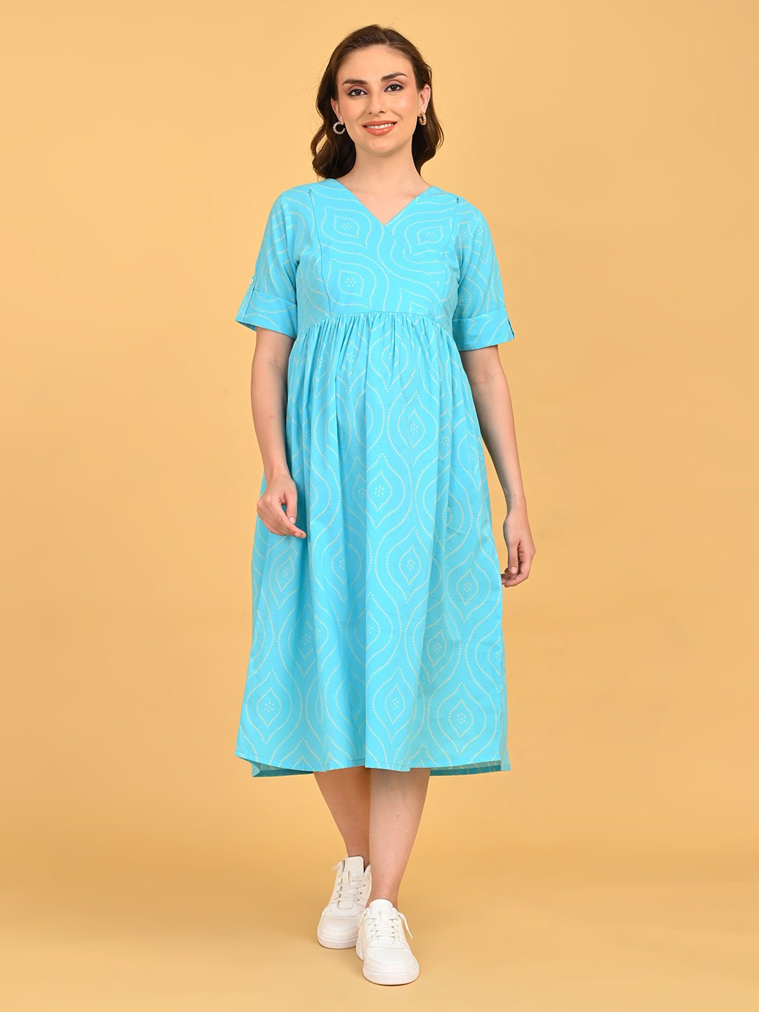  Aquamarine Affair Maternity and Nursing Dress Aqua