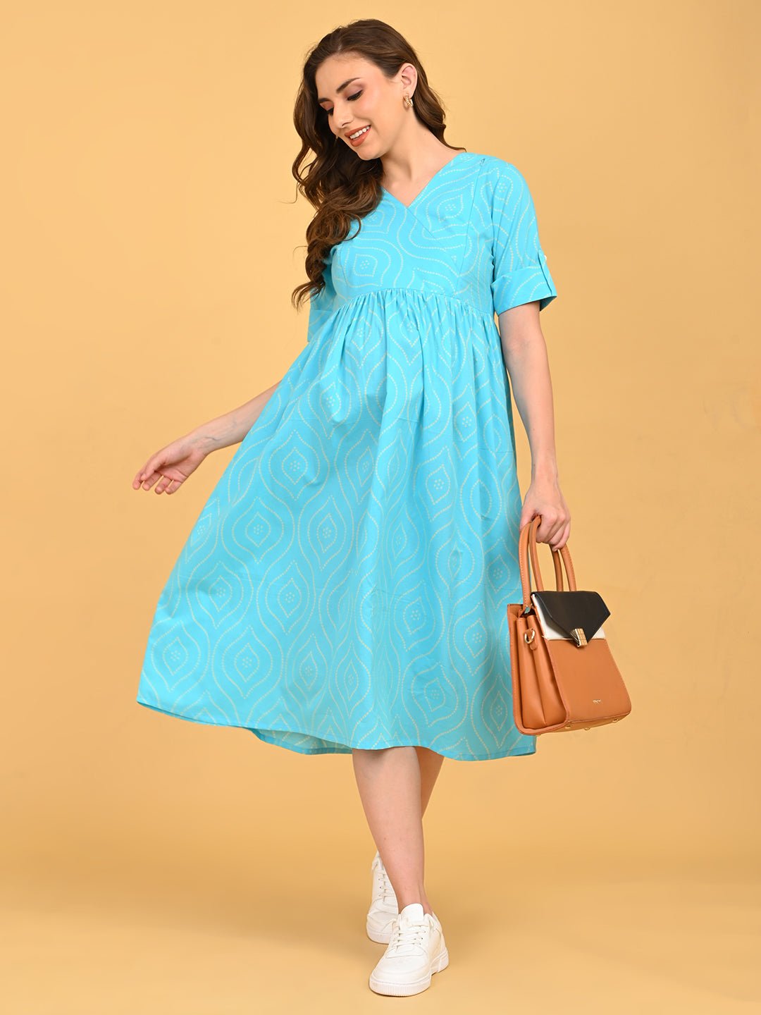  Aquamarine Affair Maternity and Nursing Dress Aqua