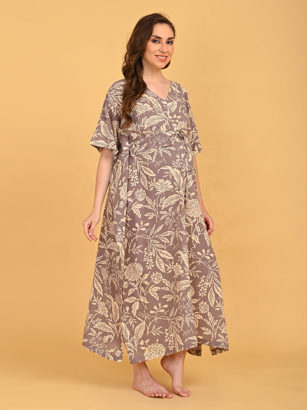  Aura in Bloom Maternity and Nursing Kaftan Nighty Multi
