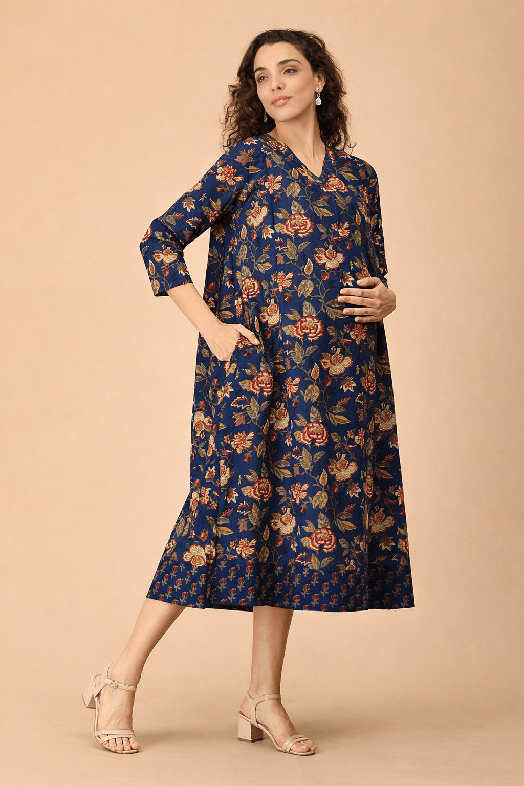  Azurelle Maternity and Nursing Dress Blue
