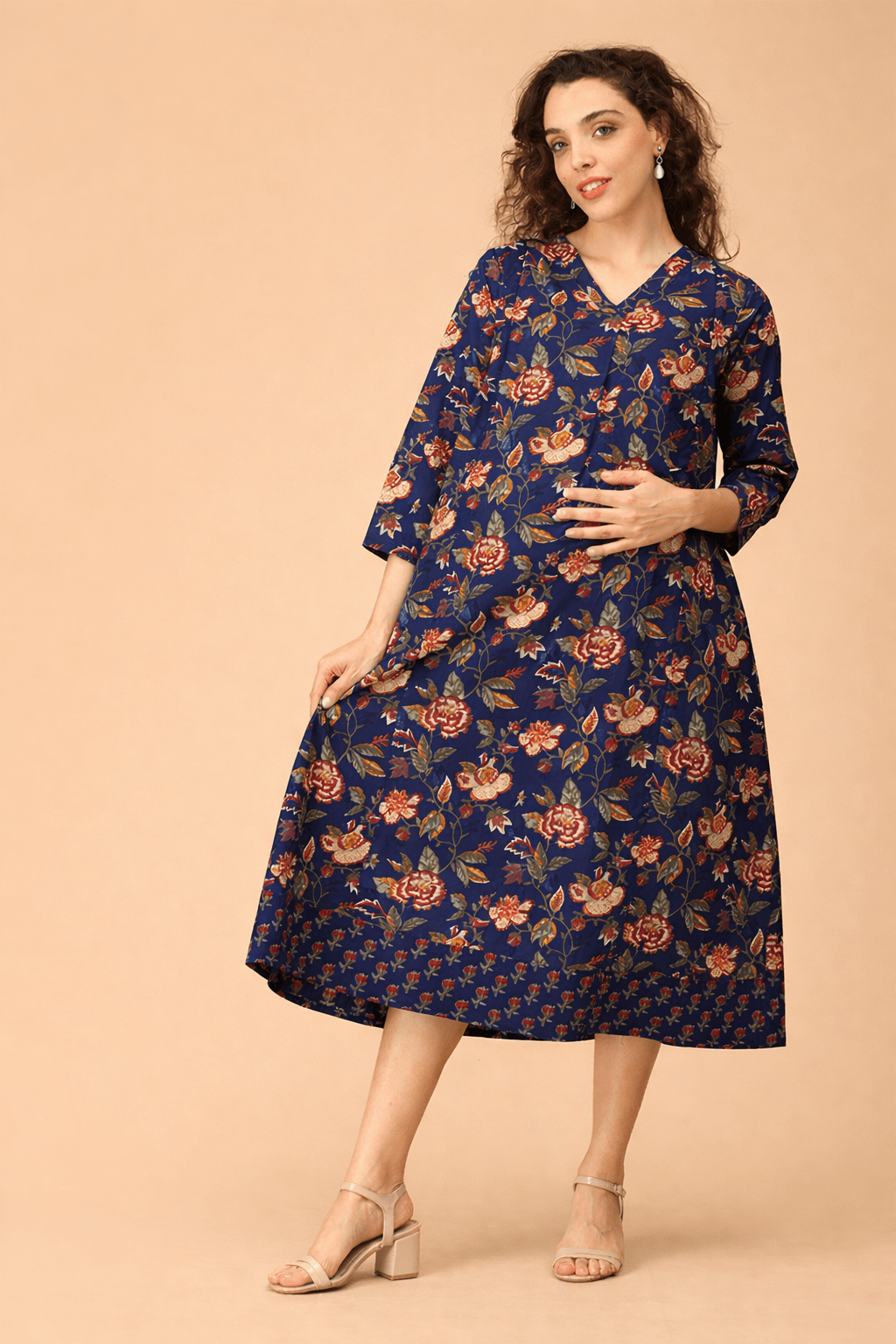  Azurelle Maternity and Nursing Dress Blue