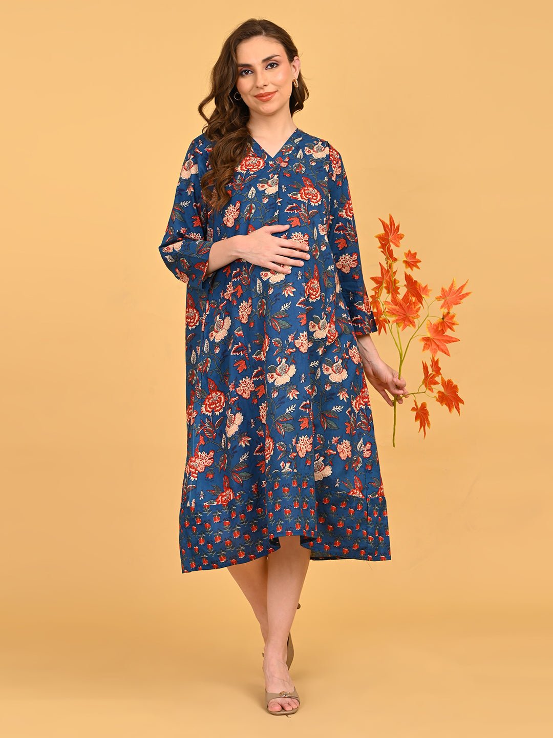 Azurelle Maternity and Nursing Dress Blue