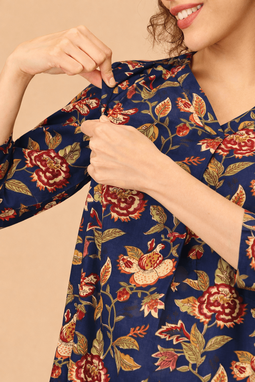  Azurelle Maternity and Nursing Dress Blue