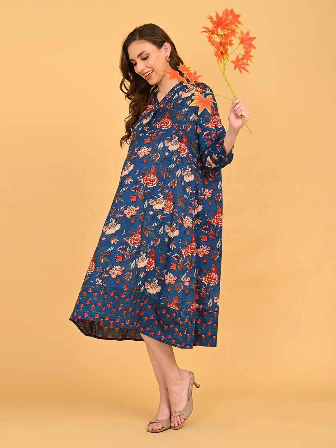  Azurelle Maternity and Nursing Dress Blue
