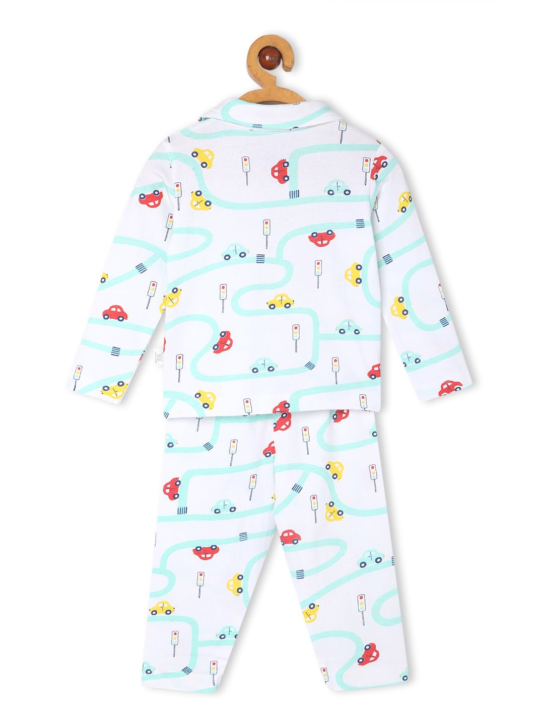 White City Drive Cotton Pajama Nightsuit Set For Kids