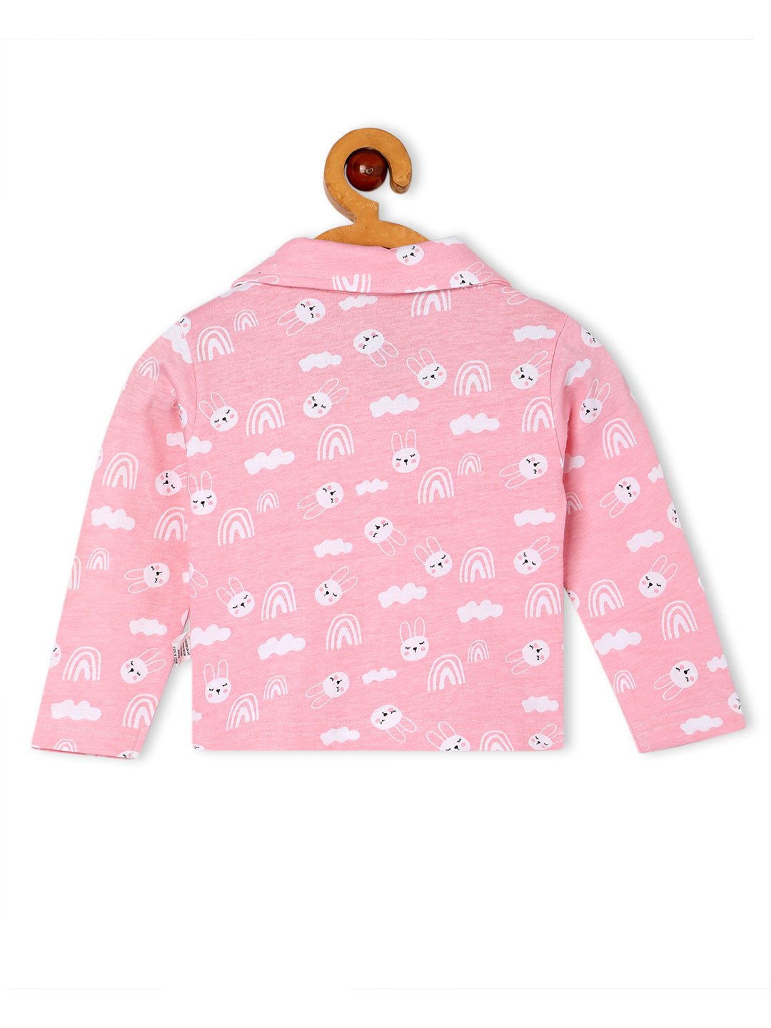  Pink Cutey Bunny Baby Kids Pajama Nightsuit Set