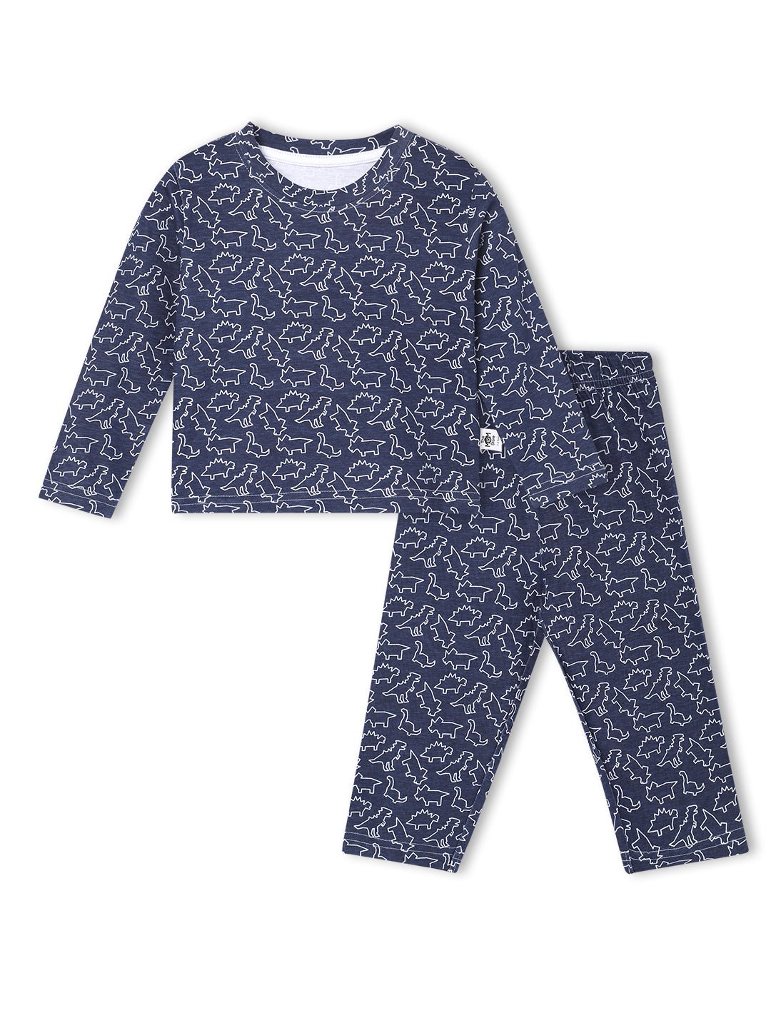  Blue Dinos Rule Printed Cotton Pajama Nightsuit Set