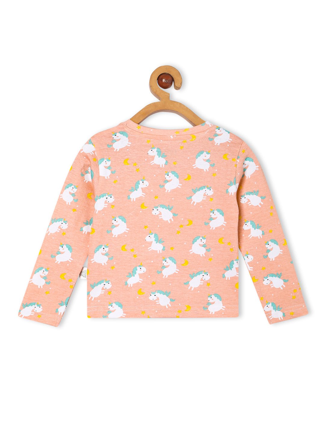  Peach Dreamy Unicorn Baby Kids Pajama Nightsuit Set