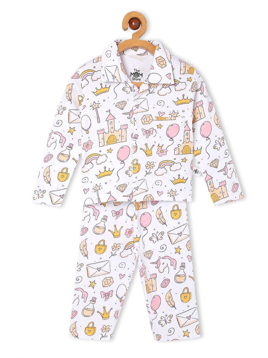  Fairy Princess Printed Baby Kids Pajama Nightsuit Set