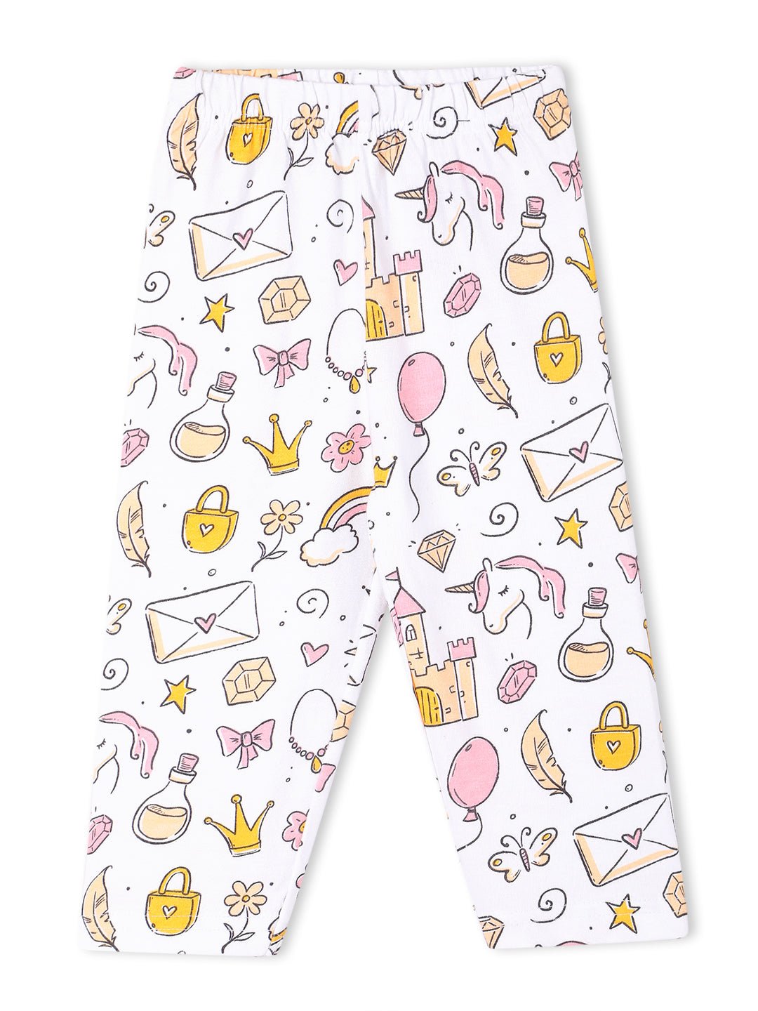  Fairy Princess Printed Baby Kids Pajama Nightsuit Set