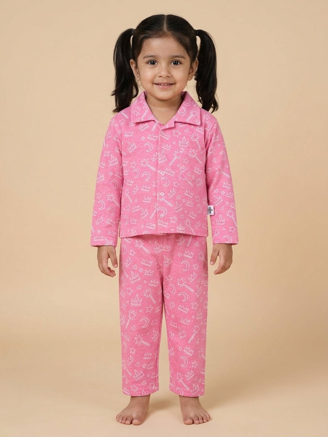 Pink-A-Boo Pajama Nightsuit Set For Kids