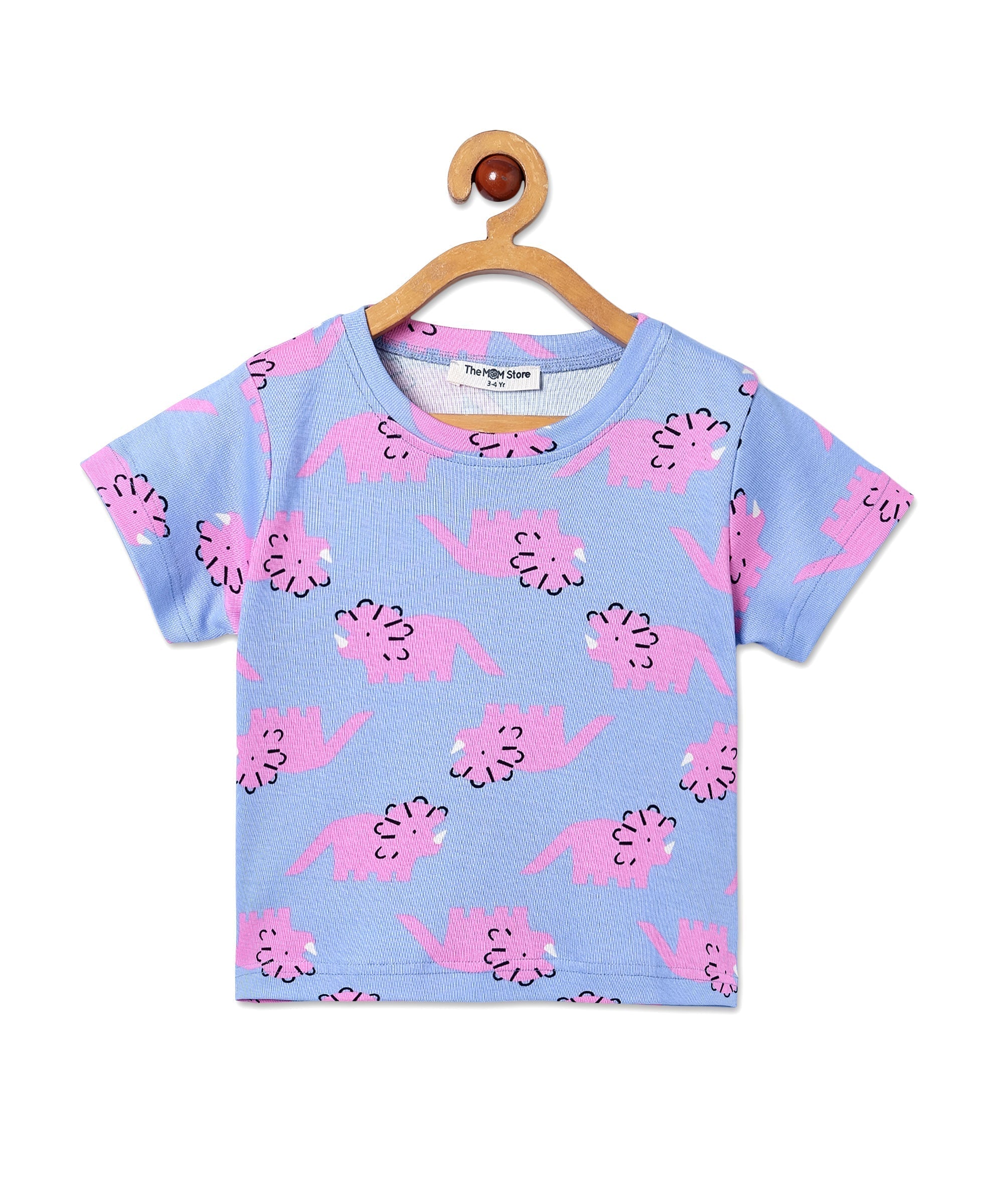 Multi Roar & Rest Animal Printed Pajama Set For Kids