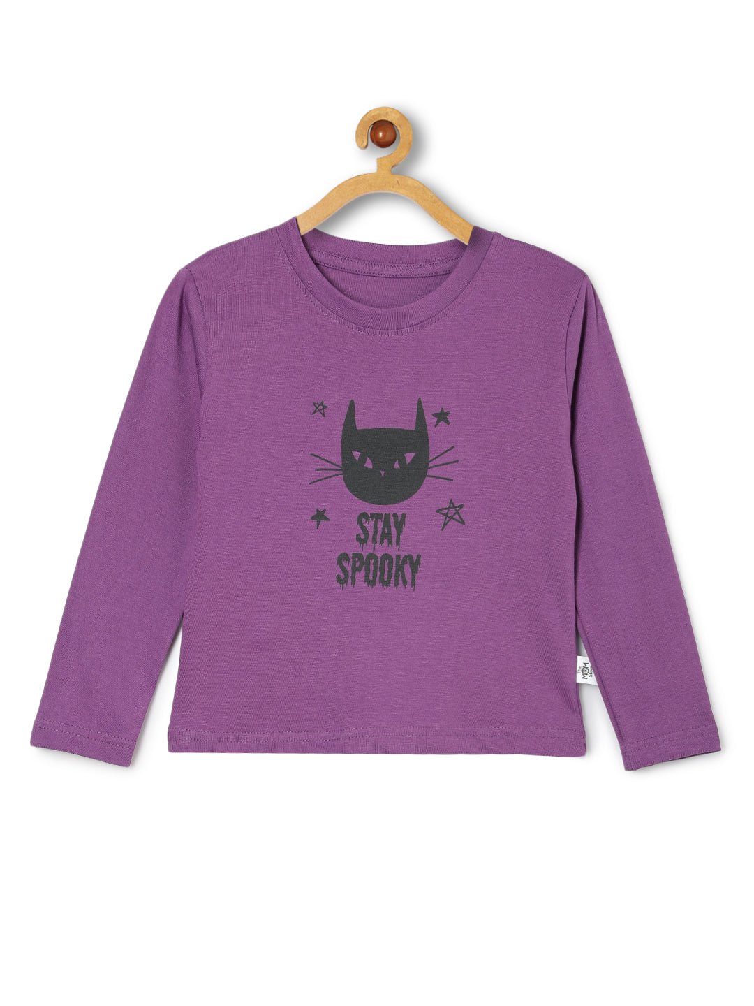  Purple Stay Spooky Pajama Nightsuit Set For Kids
