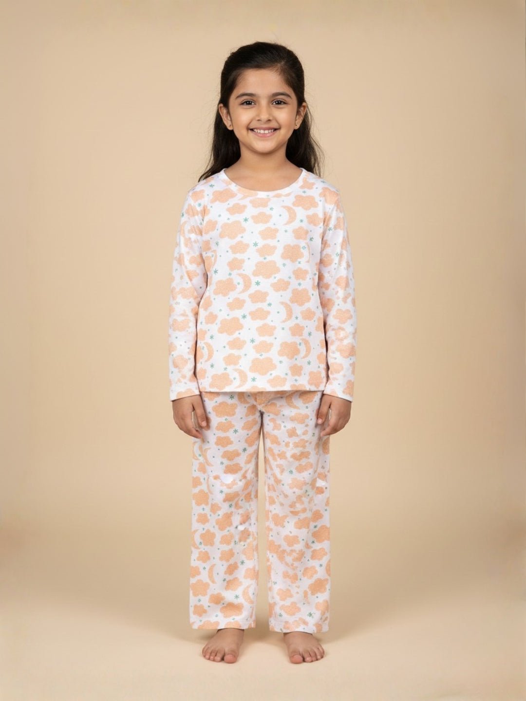 White Sweet Dreams Travel Pajama Set For Kids