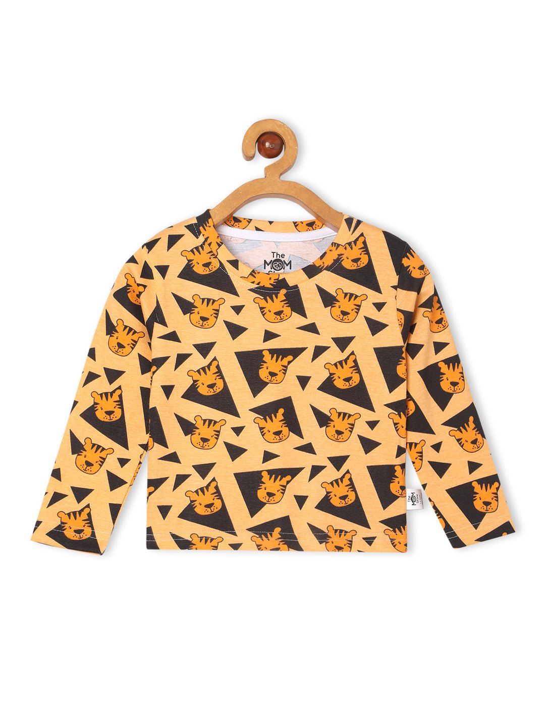Orange Tiger Tales Printed Pajama Set For Kids