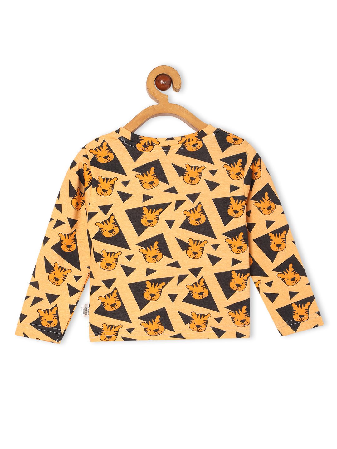 Orange Tiger Tales Printed Pajama Set For Kids
