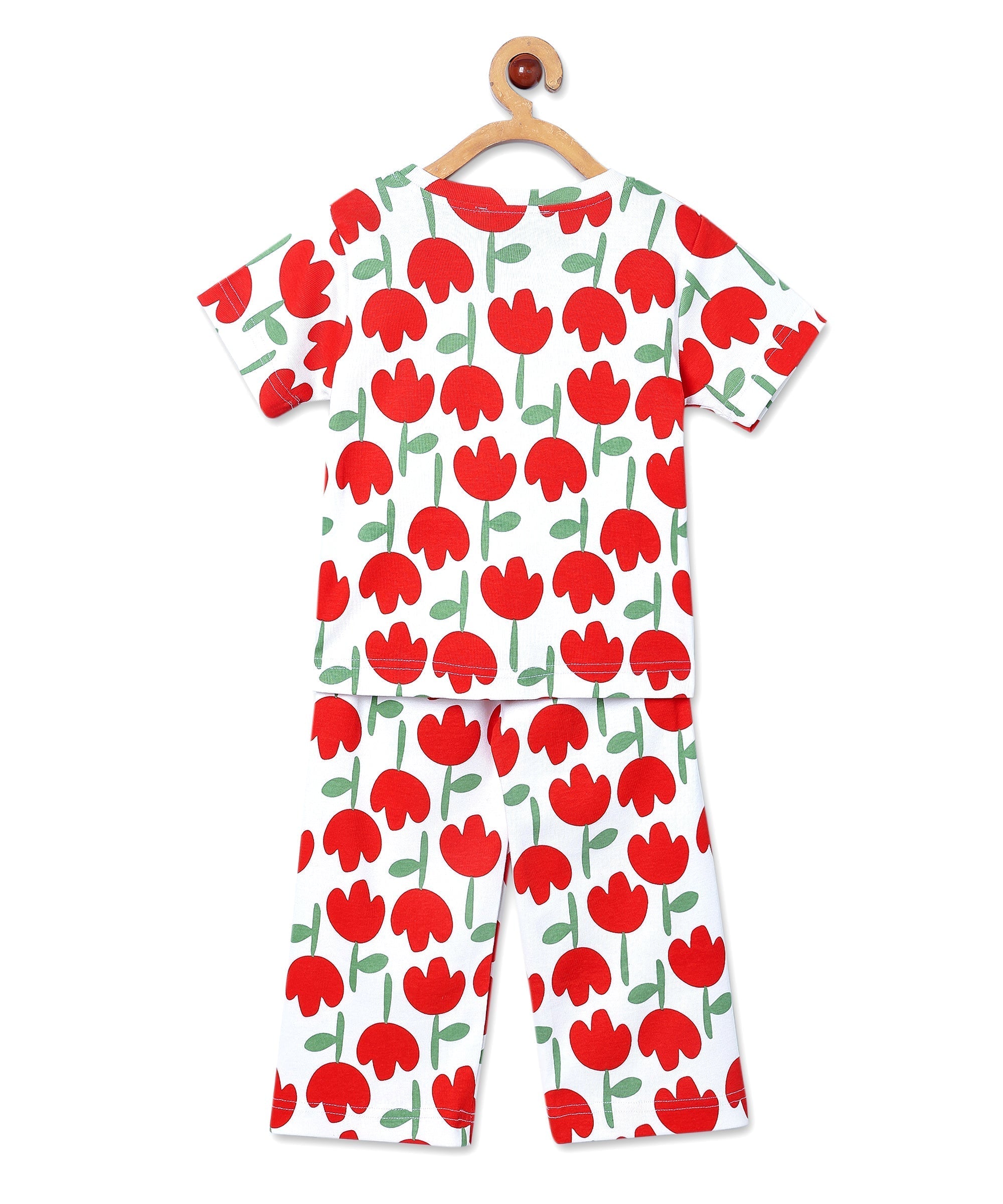 Multi Tulip Twinkle Pajama Set For Kids
