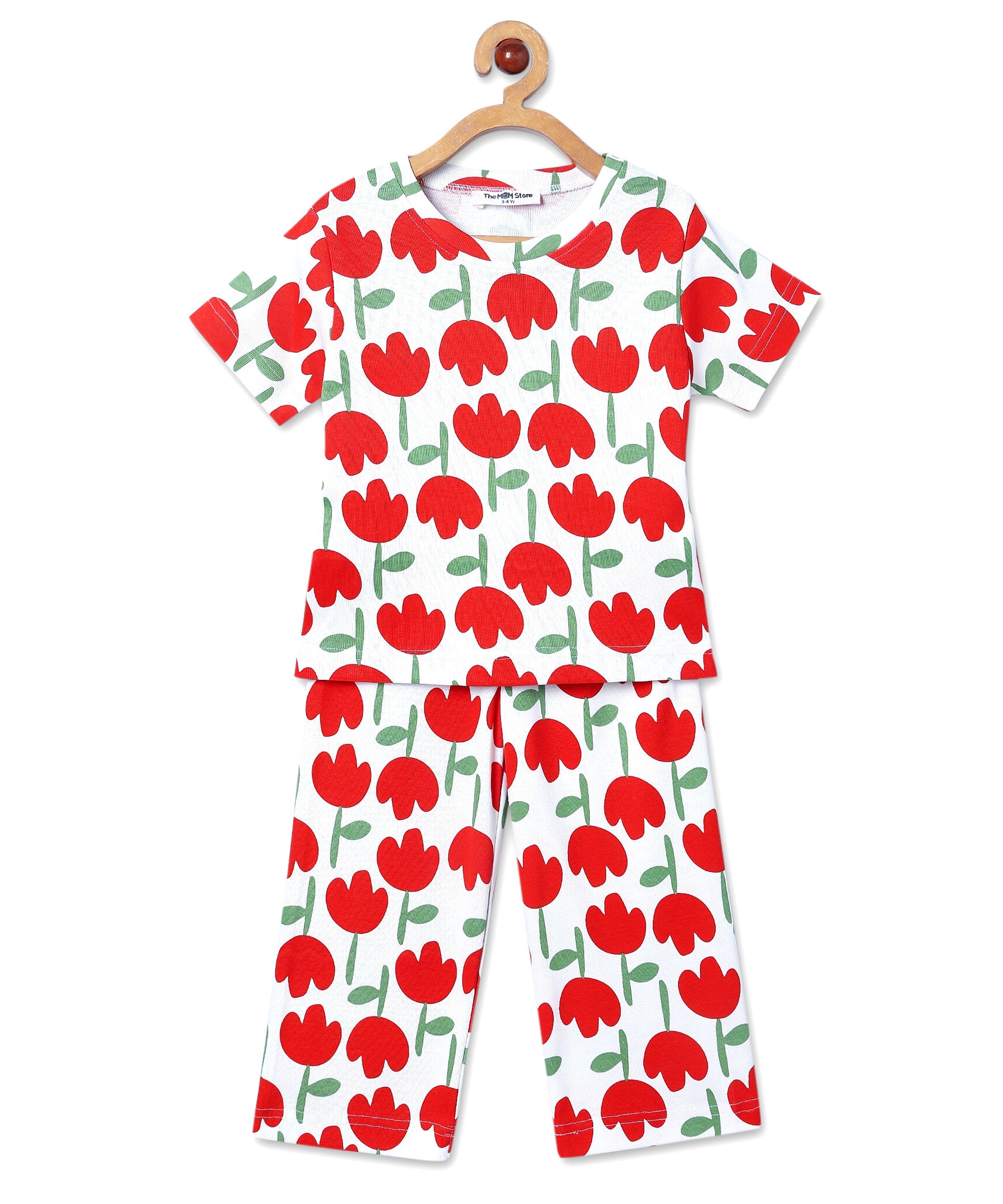 Multi Tulip Twinkle Pajama Set For Kids
