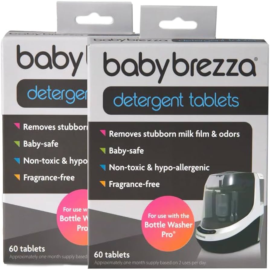 Baby Brezza Bottle Washer Pro Detergent Tablets Non-Toxic Fragrance-Free 120-Pack