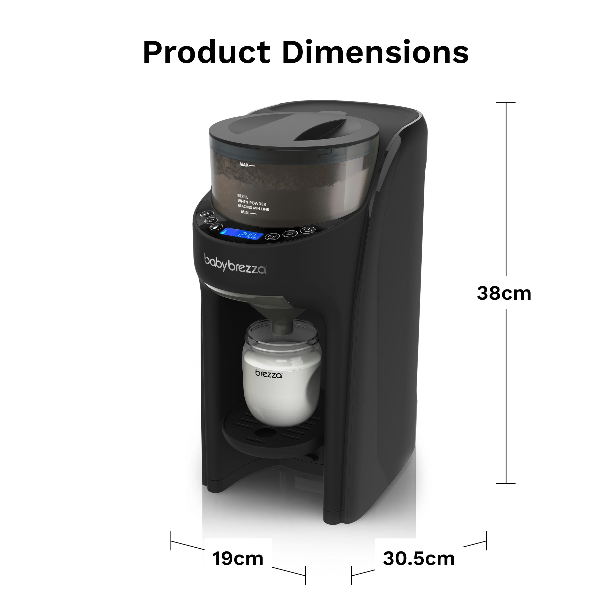 Baby Brezza Formula Pro Advanced Automatic Powder Mixer Black 8.51lb