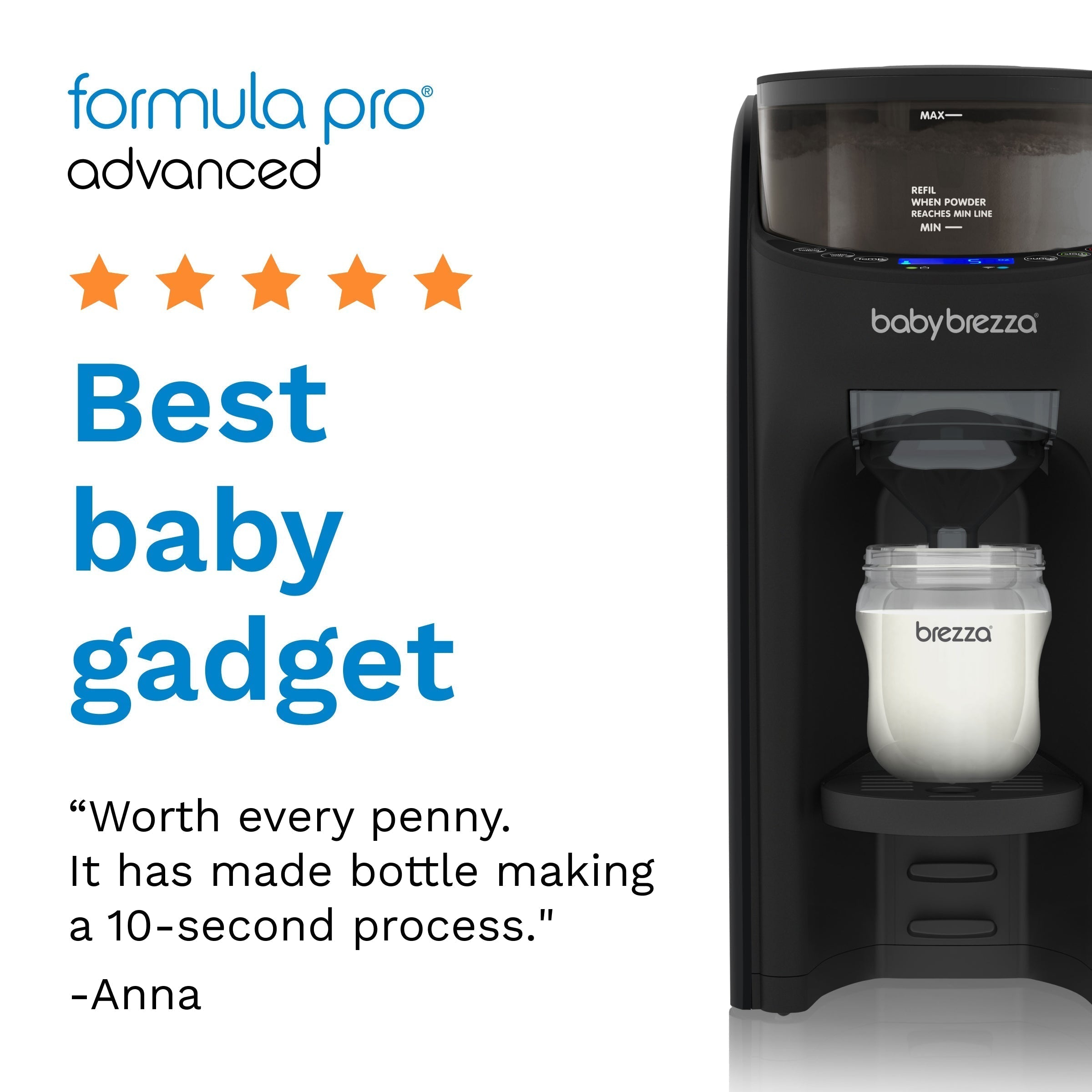 Baby Brezza Formula Pro Advanced Automatic Powder Mixer Black 8.51lb