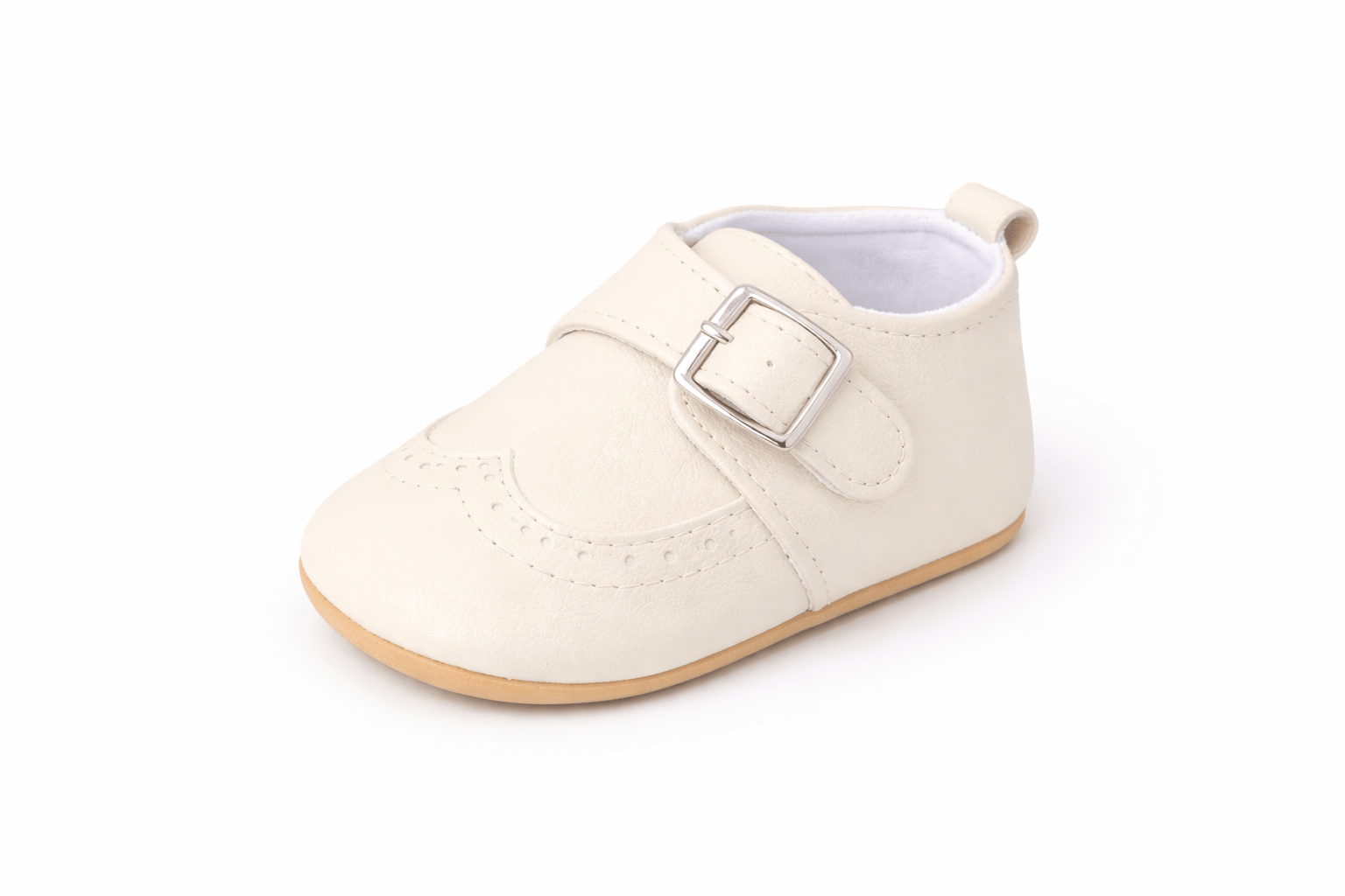 Baby Doe Cream Buckle Prewalker
