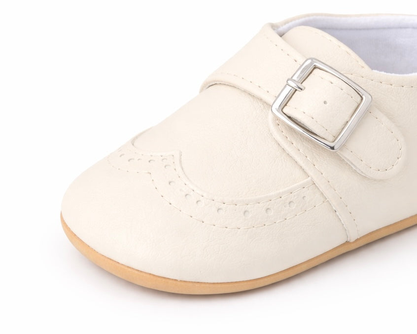 Baby Doe Cream Buckle Prewalker
