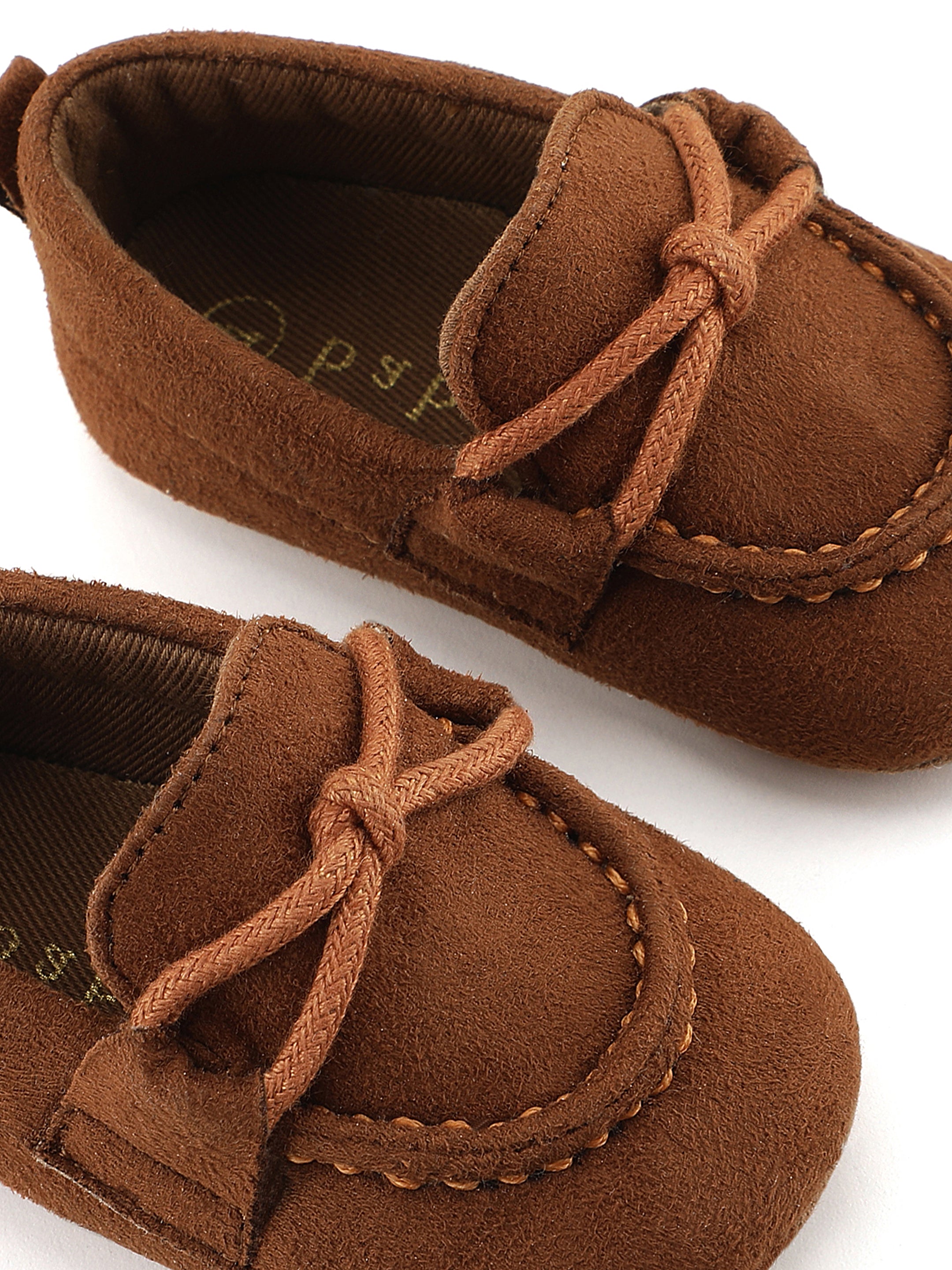 Baby Doe Brown Mr. Doe Loafer Prewalker Shoes For Boys