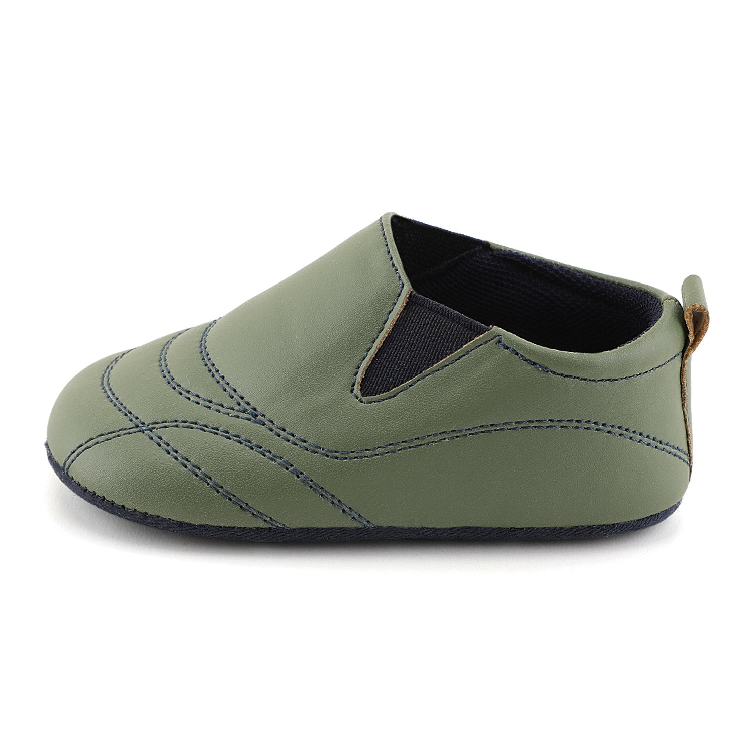 Baby Doe The Soccer Shoe Dark Blue Brown Suede Prewalker Shoes For Kids