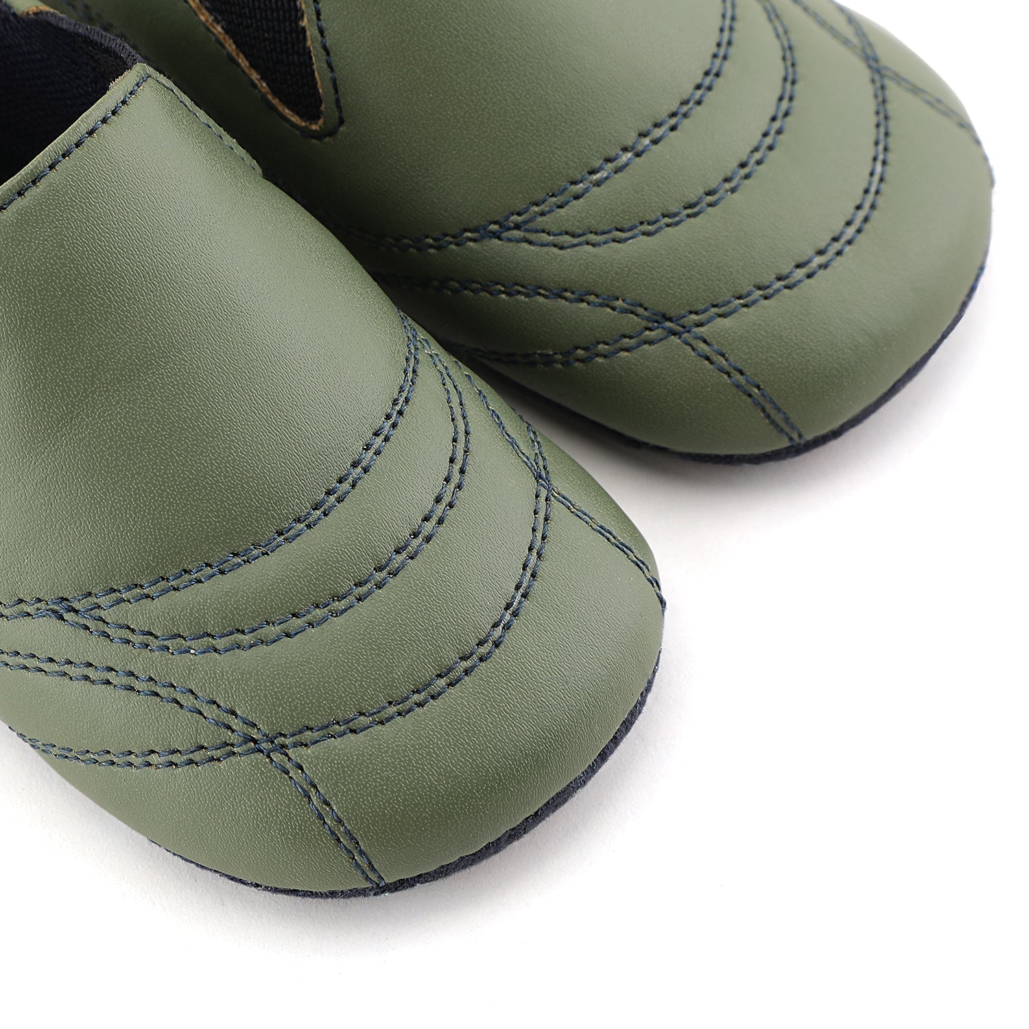 Baby Doe The Soccer Shoe Dark Blue Brown Suede Prewalker Shoes For Kids