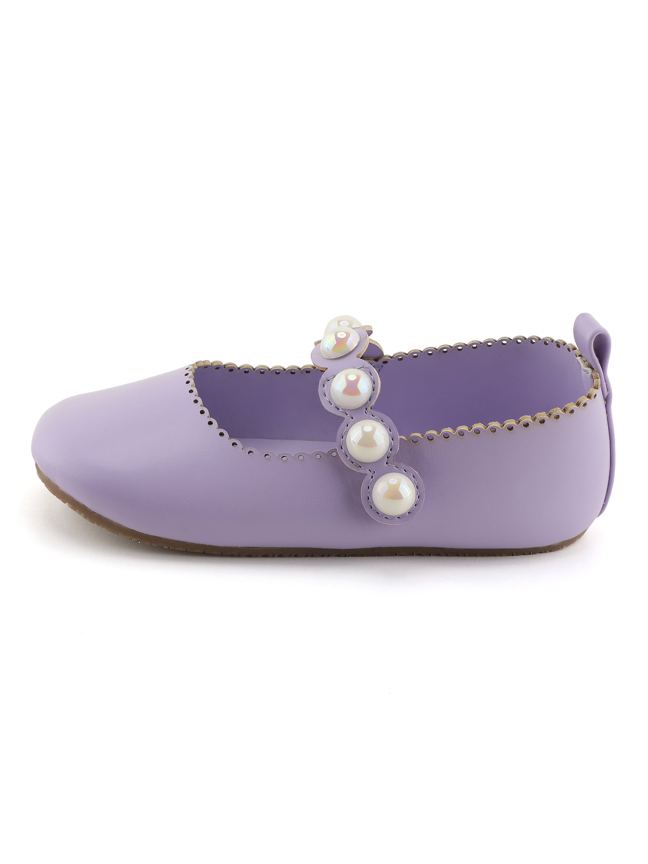 Baby Doe Lavender Cinderella Pearl Ballerinas For Toddler Girls