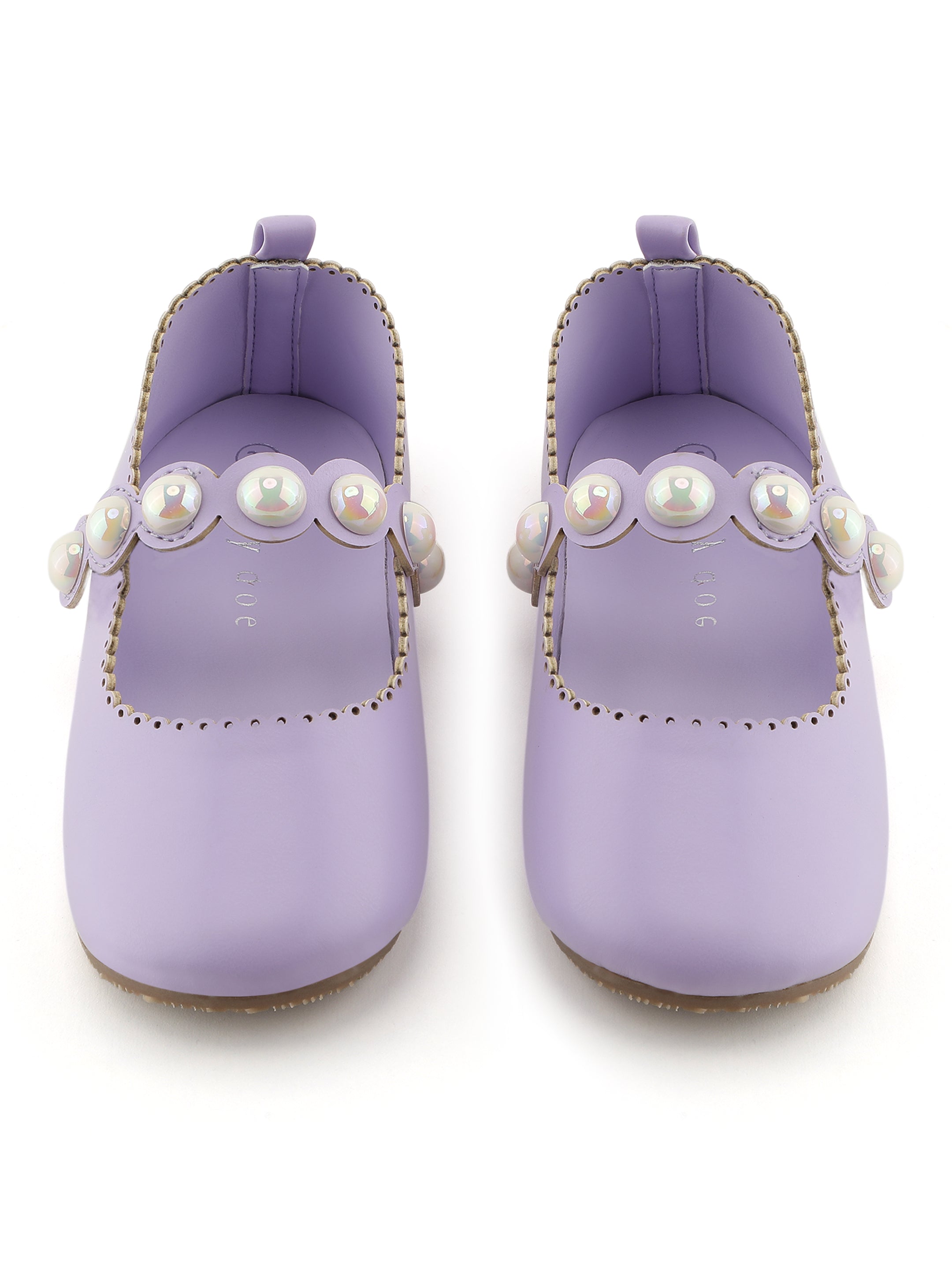 Baby Doe Lavender Cinderella Pearl Ballerinas For Toddler Girls