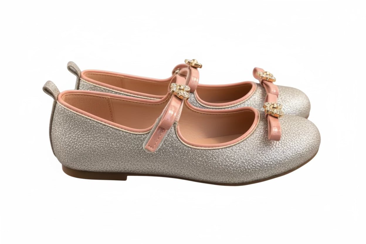 Baby Doe Rosegold Rosewalk Ballerina Party Shoes For Toddler Girls