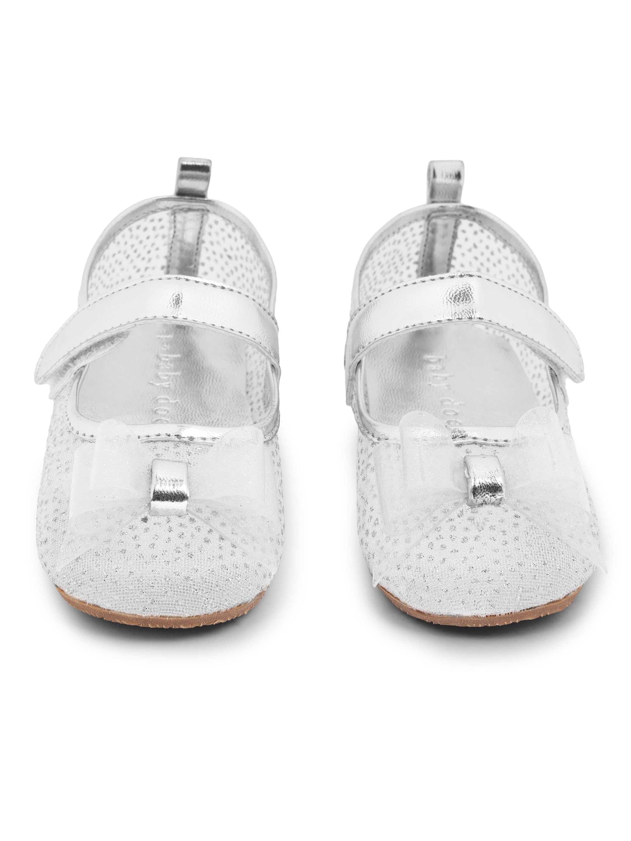 Baby Doe Stardust Silver Ballerina Party Shoes For Toddler Girls