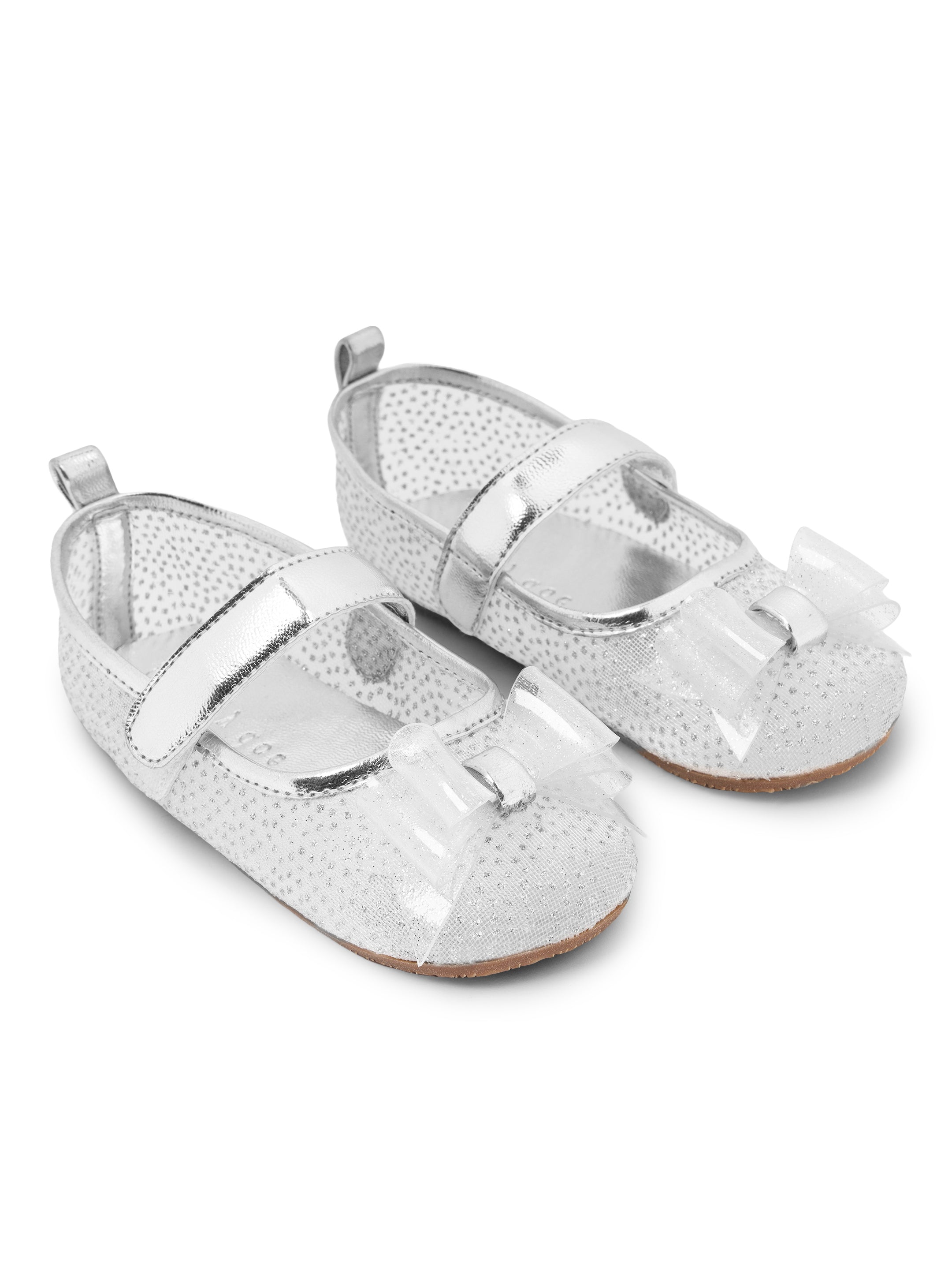 Baby Doe Stardust Silver Ballerina Party Shoes For Toddler Girls